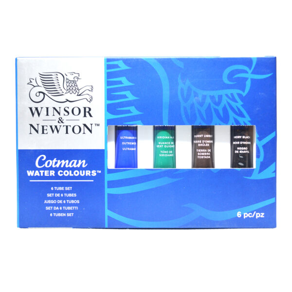 Winsor and Newton Cotman Watercolour tubes set of 6