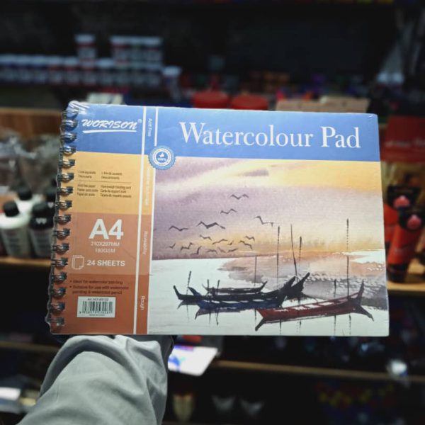 WORISON WATERCOLOUR PAD A4 24SHEETS 180GSM