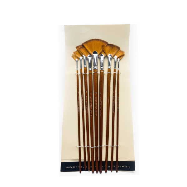 BOMEIJIA ARTIST BRUSH FAN TIP SET OF 9